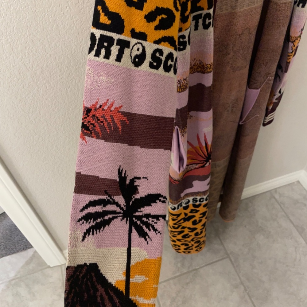 SCOTCH & SODA Avie Long Cardigan Duster Leopard Tropic Size S - Picture 7 of 13